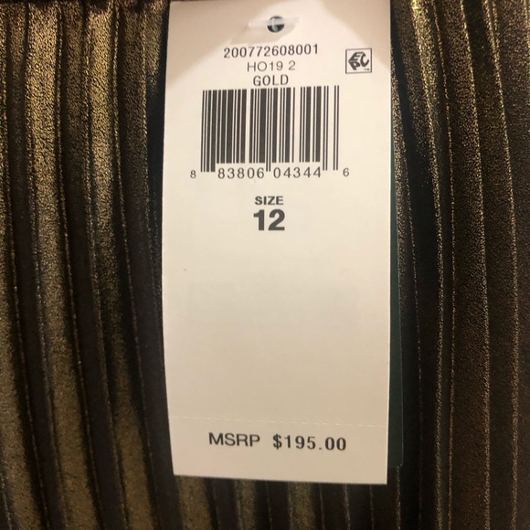 🆕Lauren by Ralph Lauren Pleated Metallic Skirt - Picture 7 of 7